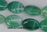 CAG1265 15.5 inches 13*18mm oval line agate gemstone beads