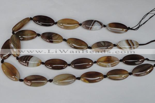 CAG1320 15.5 inches 15*30mm marquise line agate gemstone beads