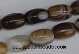 CAG1331 15.5 inches 10*15mm drum line agate gemstone beads