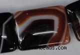 CAG1398 15.5 inches 30*40mm rectangle line agate gemstone beads