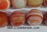 CAG1410 15.5 inches 20mm faceted round line agate gemstone beads