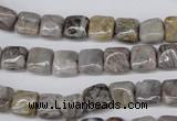 CAG1439 15.5 inches 8*8mm square bamboo leaf agate beads