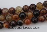 CAG1440 15.5 inches 8mm round dragon veins agate beads