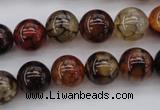 CAG1441 15.5 inches 12mm round dragon veins agate beads