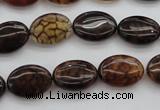 CAG1463 15.5 inches 10*14mm oval dragon veins agate beads