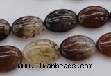 CAG1465 15.5 inches 13*18mm oval dragon veins agate beads