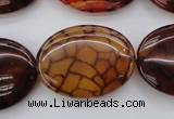 CAG1468 15.5 inches 22*30mm oval dragon veins agate beads