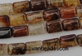 CAG1478 15.5 inches 8*12mm rectangle dragon veins agate beads