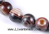 CAG148 13mm smooth round madagascar agate stone beads Wholesale