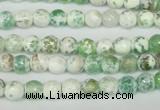 CAG1501 15.5 inches 6mm faceted round fire crackle agate beads