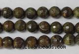 CAG1506 15.5 inches 8mm faceted round fire crackle agate beads