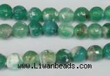 CAG1509 15.5 inches 8mm faceted round fire crackle agate beads