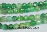 CAG1516 15.5 inches 8mm faceted round fire crackle agate beads