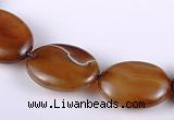 CAG154 15*20mm oval madagascar agate gemstone beads Wholesale