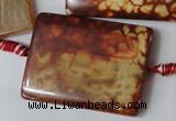 CAG1587 15.5 inches 30*40mm rectangle fire crackle agate beads