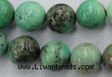 CAG1600 15.5 inches 16mm round green grass agate gemstone beads