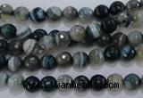 CAG1635 15.5 inches 6mm faceted round blue agate gemstone beads