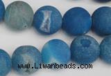 CAG1857 15.5 inches 16mm round matte druzy agate beads whholesale