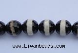 CAG1878 15.5 inches 6mm faceted round tibetan agate beads wholesale