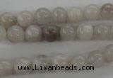 CAG1896 15.5 inches 8mm round grey agate beads wholesale