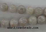 CAG1897 15.5 inches 10mm round grey agate beads wholesale