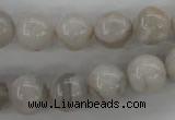 CAG1898 15.5 inches 12mm round grey agate beads wholesale