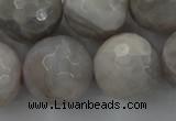 CAG1911 15.5 inches 20mm faceted round grey agate beads wholesale