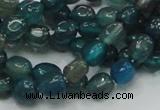 CAG212 15.5 inches 6*8mm freeform blue agate gemstone beads