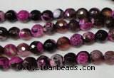 CAG2261 15.5 inches 6mm faceted round fire crackle agate beads