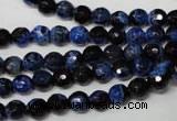 CAG2271 15.5 inches 6mm faceted round fire crackle agate beads