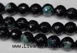 CAG2283 15.5 inches 10mm faceted round fire crackle agate beads