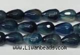 CAG2304 15.5 inches 10*14mm faceted teardrop agate gemstone beads