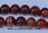 CAG2323 15.5 inches 10mmround red line agate beads wholesale