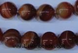 CAG2324 15.5 inches 12mmround red line agate beads wholesale