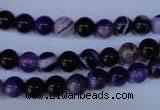 CAG2331 15.5 inches 6mm round violet line agate beads wholesale