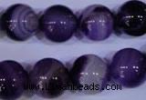 CAG2335 15.5 inches 14mm round violet line agate beads wholesale