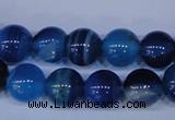 CAG2344 15.5 inches 12mm round blue line agate beads wholesale