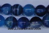 CAG2345 15.5 inches 14mm round blue line agate beads wholesale