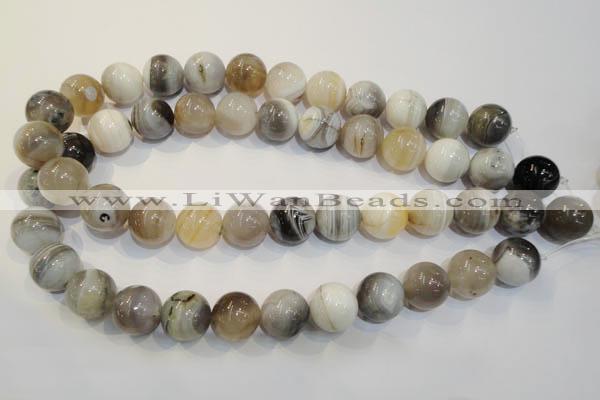 CAG2416 15.5 inches 16mm round Chinese botswana agate beads