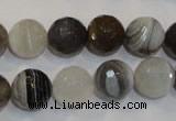 CAG2424 15.5 inches 12mm faceted round Chinese botswana agate beads