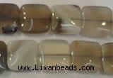 CAG2450 15.5 inches 14*14mm square Chinese botswana agate beads