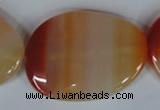 CAG3269 15.5 inches 28*40mm freeform red line agate beads