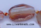 CAG332 rough agate nugget shape gemstone beads Wholesale