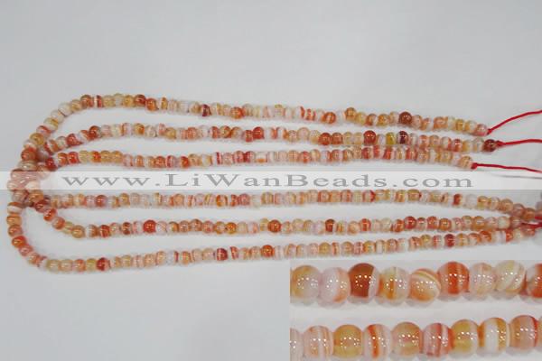 CAG3586 15.5 inches 6mm round red line agate beads wholesale