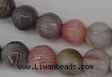 CAG3595 15.5 inches 8mm - 17mm faceted round botswana agate beads