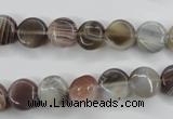 CAG3712 15.5 inches 10mm flat round botswana agate beads wholesale