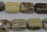 CAG3892 15.5 inches 13*18mm rectangle chrysanthemum agate beads