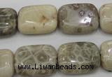 CAG3893 15.5 inches 15*20mm rectangle chrysanthemum agate beads