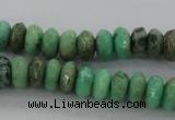 CAG3912 15.5 inches 3*6mm faceted rondelle green grass agate beads