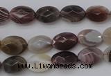 CAG3990 15.5 inches 8*12mm faceted oval botswana agate gemstone beads